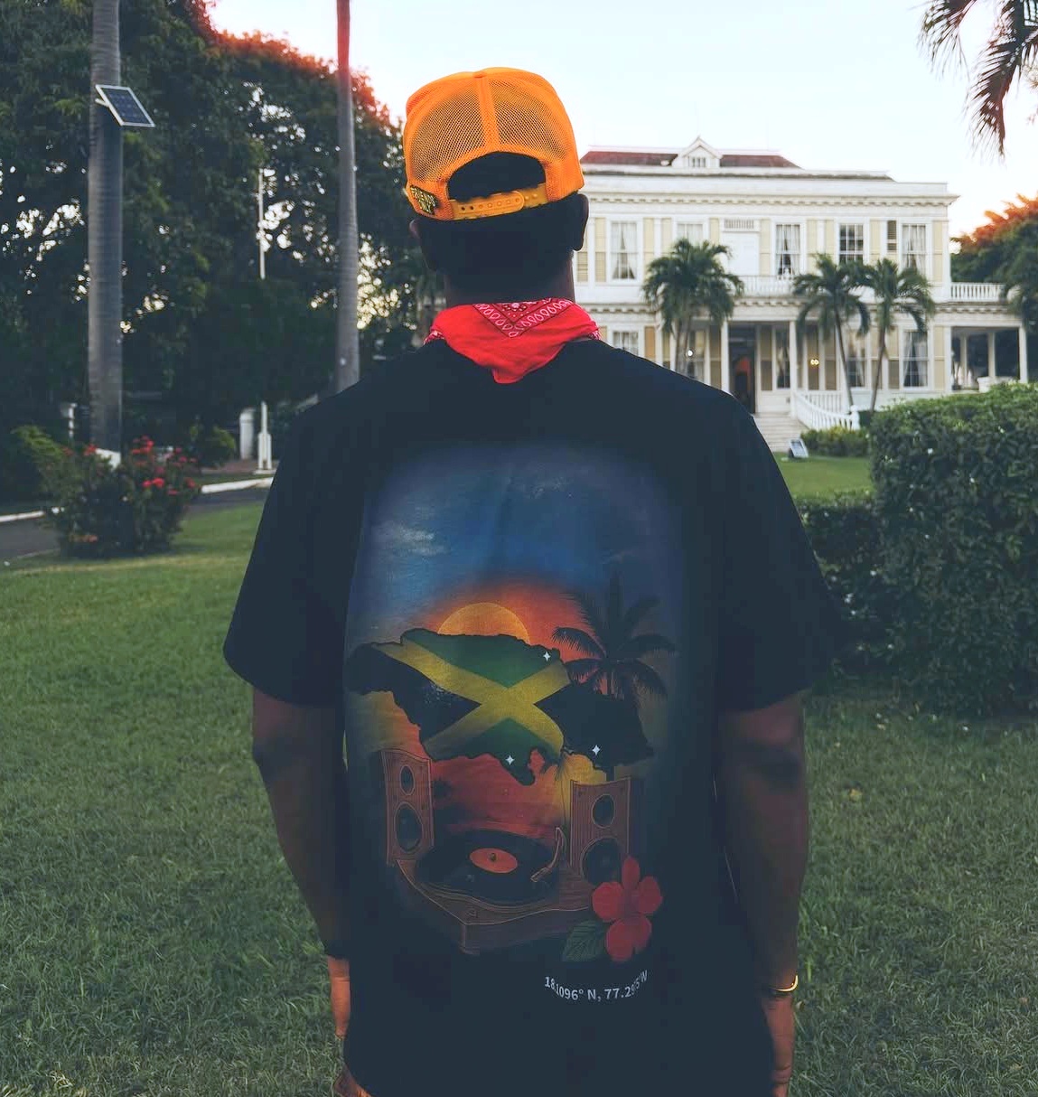 Keelykeyz back of Jamaica tee